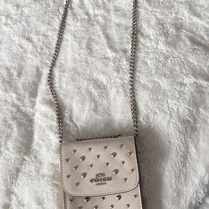 Cream coach mini bag